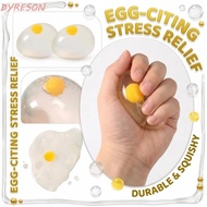 DYRESON Yolk Egg Squishy Ball, Pinch Toy Transparent Egg Fidget Toy, Sensory Toy Ball Simulation Egg