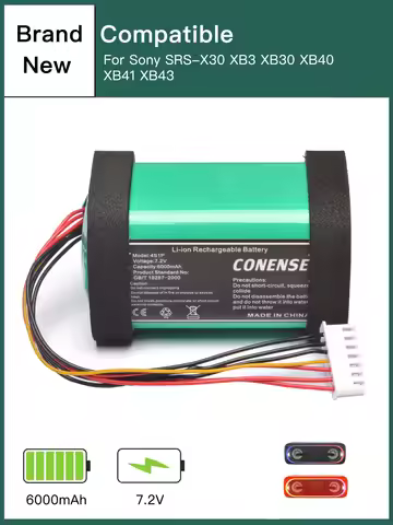 6000mAh ID659 ST-06S ID659B Battery for Sony SRS-X30 SRS-XB3 SRS-XB30 SRS-XB40 SRS-XB43 Speaker