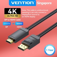 Vention DP To HDMI Cable 4K 1080P HDMI Display port Cable
