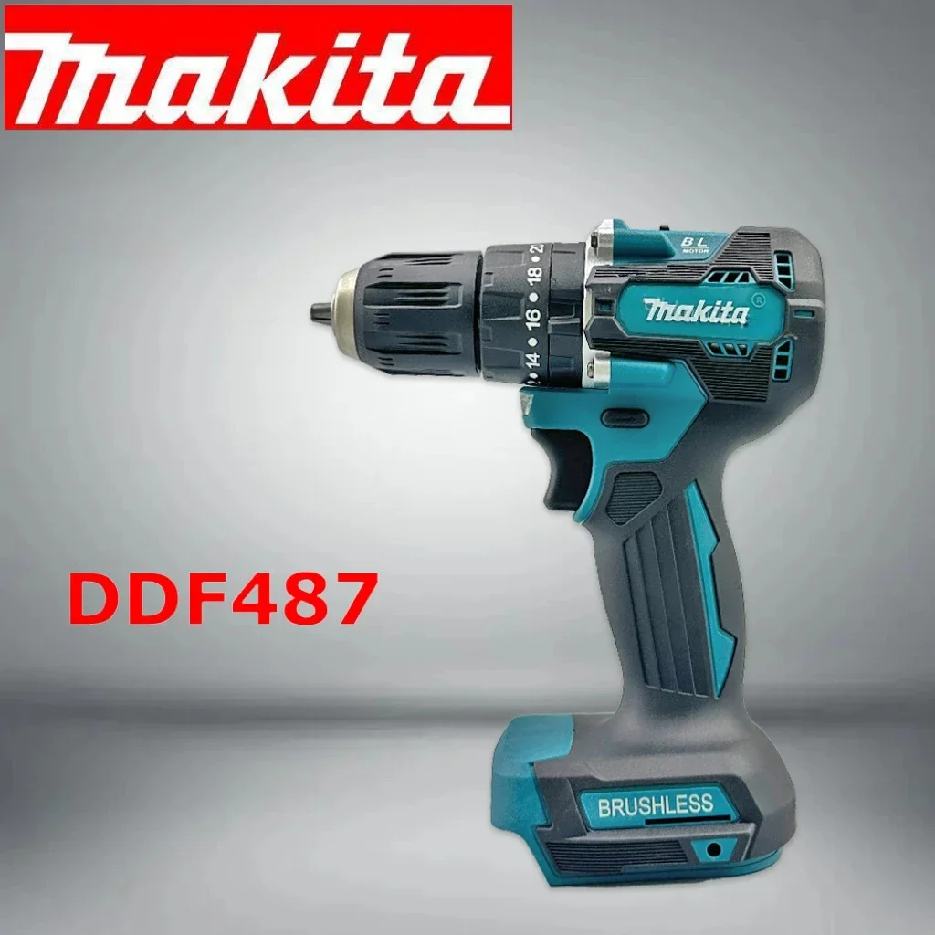 Makita DDF487 10 MM Cordless Driver Drill 18V Brushless Motor Compact Big Torque Lithium Battery Electric Screwdriver Power Tool