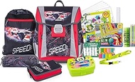 JOLLY Classic School Bag Set 46 Pieces Including Gym Bag, Shake Penal and Spring Pennal with Reflect