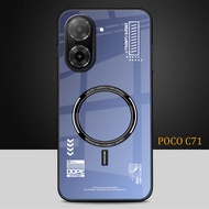 HP Glitter Glass Phone Case For POCO C71 - POCO C71 Phone Case - K124