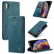 Case CaseMe 013 Casing For iphone X XS SE Flip Wallet Leather Kulit Cover Dompet Lipat 2 Slot Kartu