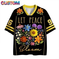 Fashion Trends And Peace Flowers Bloom, Size 96 V-neck T Shirt, Unisex.