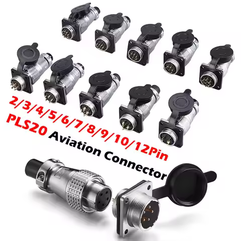Connector PLS20 Aviation 2/3/4/5/6/7/8/9/10/12 Pin Air Carrier Male Female Plug Connector WS20 TP20 