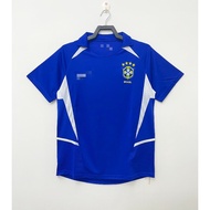 Retro 2002 Brazil away football short sleeved jersey