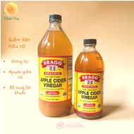 [BRAGG]GIẤM TÁO HỮU CƠ BRAGG 473ML- APPLE CIDER VINEGAR WITH THE MOTHER - GIẤM HỮU CƠ NGUYÊN BẢN/GIÀ