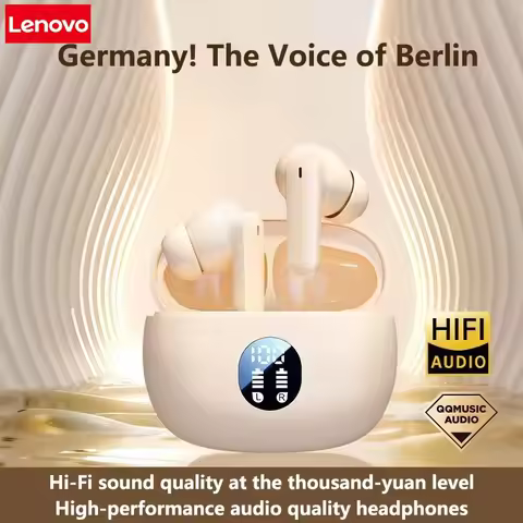 Lenovo TWS Bluetooth Earphones for iPhone Wireless Bluetooth Headset Noise Cancelling Earbuds with M
