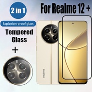 Realme 12+ 5G 2 in 1 Tempered Glass Screen Protector For Realme 12 11 Plus 12x 11x 5G Screen Protect