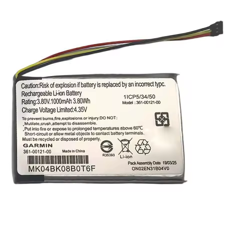 1000mAh 361-00121-00 GPS watch battery for Garmin Edge 530 Edge 830