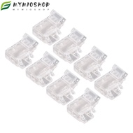 MIOSHOP 8pcs COB Connector, 8mm Transparent Strip Light Connector, Stable 2PIN LED Strip Connector F