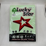 Lucky Star A3 Colour Paper 450sheets 80GSM/Kertas Warna A3(Light Colour)