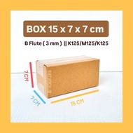 Plain cardboard box, size 15 x 7 x 7 cm, single wall, 3mm thick