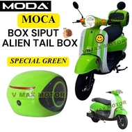 Special Green Box Siput Moda Moca Box Motorcycle Top Box Alien Box Universal Comel Box 35L Siput Box