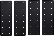 I Post Bracket 2PCS - 12x10'' T Flat Mending Plate for Wood 4x4,6x6 Lumber | Black Powder Coated Hea