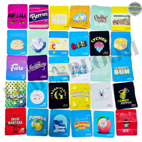 3.5G Empty Storage Plastic Opp Pouches Zip Lock Alumnium Foil Standing Bags 1G Keep Fresh Smell Proo