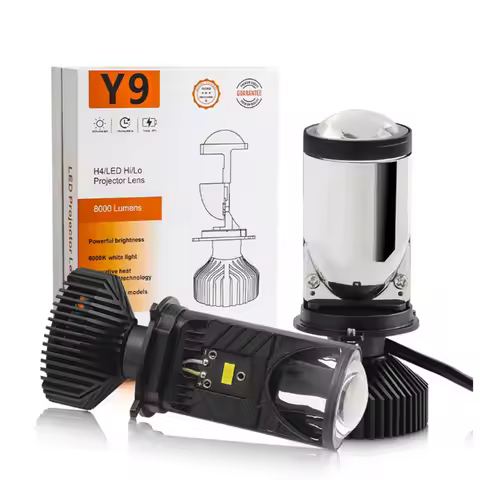 H4 Led Headlight 360000LM 900W High Power 3570 CSP Bulbs Y9 Y6 Canbus No Error Bifocal Lens Mini Car