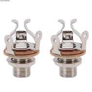 CLEIGHTEEN8H 2PCS Guitar Output Jack, 1/4 Inch(6.35mm) Silver/Golden Multi Contacts Jack, Brass Mult