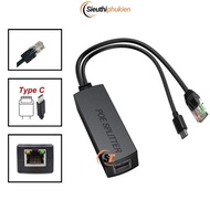 48V POE to USB type C 5V power Splitter, 48V-5V POE Splitter to USB-C