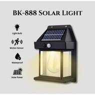 Lampu Dinding Solar Sensor Waterproof Wall Lamp Lantern Street Decoration Lights Lampu Solar BK-888