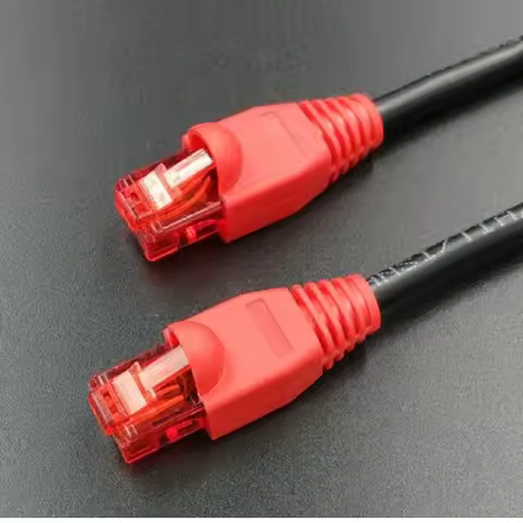 New 0.5m 1m 2m 3m 5m CAT5e Cabo Flat CAT 5e UTP Ethernet Network Cable RJ45 Patch LAN Cord Black Col