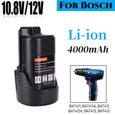 10.8v 4000mAh Li-ion Power Tools Battery for Bosch BAT411 BAT412A BAT413A D-70745 GOP 10.8 V,PS20-2,