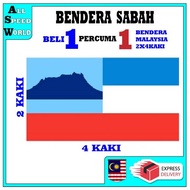 1 PC BENDERA SABAH 2 KAKI X 4 KAKI / BENDERA NEGERI  / NATIONAL FLAG / POLYSTER