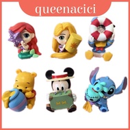 Handpainted Character Six Gumball Machine Toy Set Material With Plastic