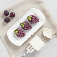 DIY Baking Mooncake Mold Grape 3D Stamp Cutter 25g 50g Mid-Autumn Festival VA Plastic  Acuan Biskut 