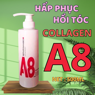 Hấp Phục Hồi Collagen A8 Dạng Chai Dành Cho Tóc Nát Tóc Cực Yếu Có Thể Thay Thế Dầu Xả - 500ml.