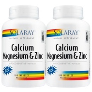 SOLARAY CALCIUM MAGNESIUM & ZINC 2 X 120 CAPSULES