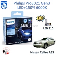 Philips หลอดไฟหน้ารถยนต์ Ultinon Pro3021 Gen3 LED+150% 6000K Nissan Cefiro A33 (กล่องละ 2 หลอด)  รับ