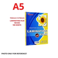 A5 LAMINATE LAMINATING FILM 100 Microns Thickness (100 pcs)