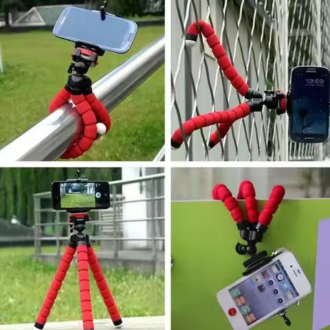 Tripod for Phone Flexible Sponge Octopus Mini Tripod for IPhone Mini Camera Tripod Phone Holder Clip