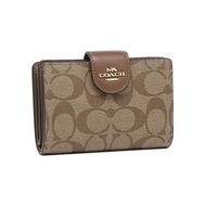 [Coach] Outlet Two Folded Wallet Signature Beige Brown Women's Coach C0082 IME74 [Parallel Imports]