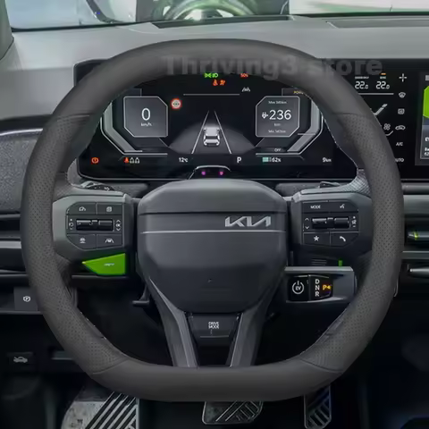 Leather Car Steering Wheel Cover For Kia Seltos GT Line K8 EV5 2026 Covers For Covers Auto interior 