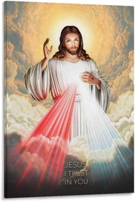 Poster of Jesus Christjesus Divine Mercy Canvas Art Poster and Wall Art Picture Print Modern Family