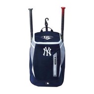 ((綠野運動廠))最新LS GENUINE MLB NY洋基~二支裝棒壘裝備袋後背包前置物小袋,後方掛勾可吊掛~後背軟墊