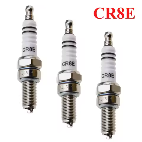3pcs Spark Plugs CR8E For buggy off-road go-kart Moped scooter Motorcycle Compatible with Suzuki Yam