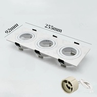 ฐานโคมไฟ LED ฮาโลเจนแบบฝัง GU10/MR16 ขาตั้งพลาสติกเปลี่ยนได้ โครงยึดสปอตไลท์เพดาน