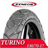 Zeneos Outer Tire 110,,120,, 130 /70--17 TURINO Tubeless // Front & Rear Tire