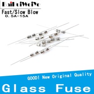【Versatile】 10 pcs/lot 3.6*10mm glass fuse fast/slow blow 250v 0.5a 1a 2a 3a 3.15a 4a 5a 6.3a 8a 10a