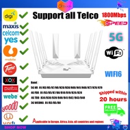 5G router, 5G CPE WiFi up to 1800 Mbps, 5G portable WiFi hotspot, WiFi 6 dual band router