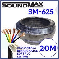 Kabel Speaker - Kabel Audio - Kabel Spiker Soundmax 6x2.5 Serabut Isi 6 10M 20M 30M