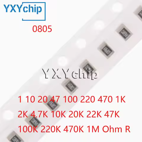 50pcs/lot Chip Accurate Resistor 2012 0.1% 25ppm 0805 1 10 20 47 100 220 470 1k 2k 4.7k 10k 20k 22k 