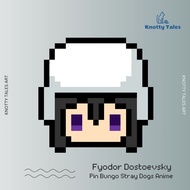 Fyodor Dostoevsky Pin Button Emblem Bungo Stray Dogs Merchandise Anime Handmade Knotty Tales