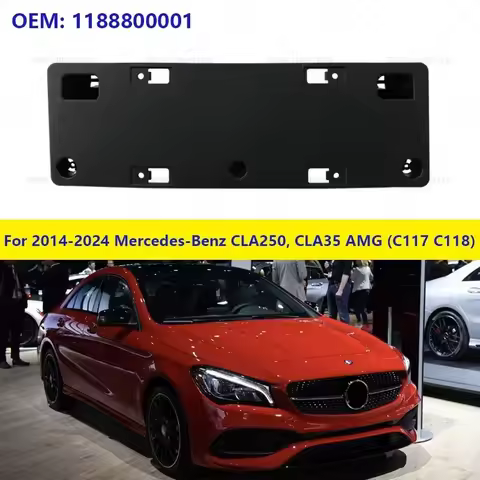 For 2014-2024 Mercedes-Benz CLA250, CLA35 AMG (C117 C118) Front Bumper License Plate Bracket Support