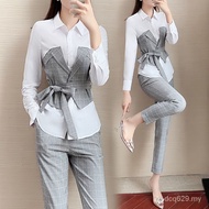 2 pcs/set fashion business suit women's slim two-piece set