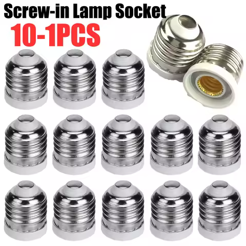 Versatile E26 To E12 Socket Adapter Screw-in Lamp 10-1PCS Socket Flame Retardant Light Bulb Converte