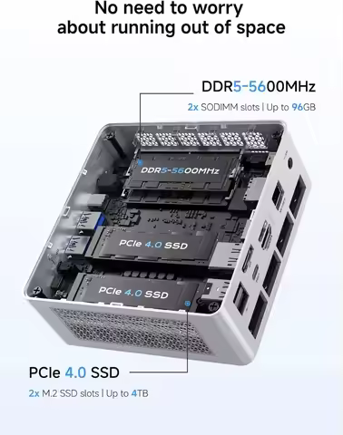 MINISFORUM UM890 UM880 Plus Mini PC AMD Ryzen 9 8945HS 7 8845HS OCuLink USB4 2.5G LAN Windows 11 Des